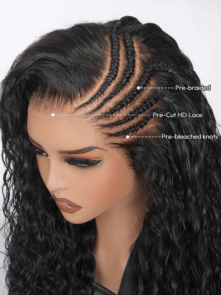 Pre-Braided Wig Natural Wave Wig
