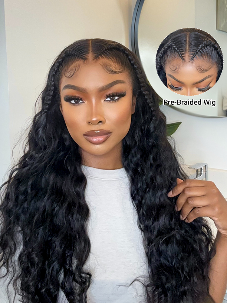 Loose Deep Braided Lace Front Wig