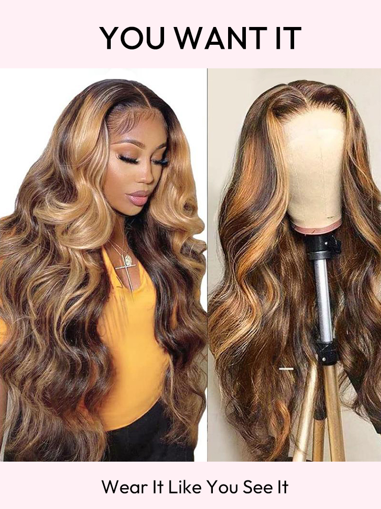 Brown Highlight Wig