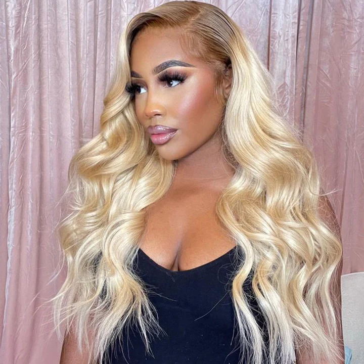 Dark Roots Blonde Wig