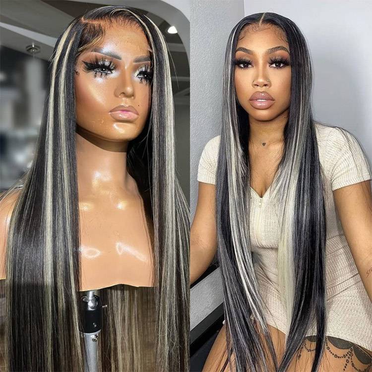Black Wigs With Gray Highlights Black Wigs With Gray Highlights