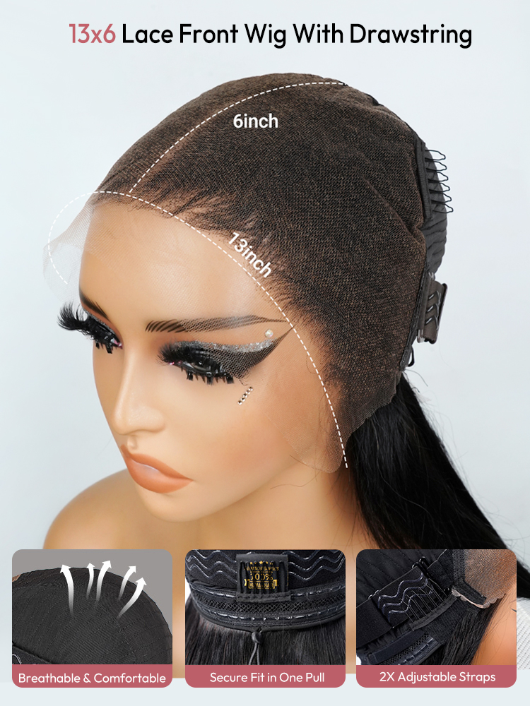 13x6 Lace Front Wig With Drawstring