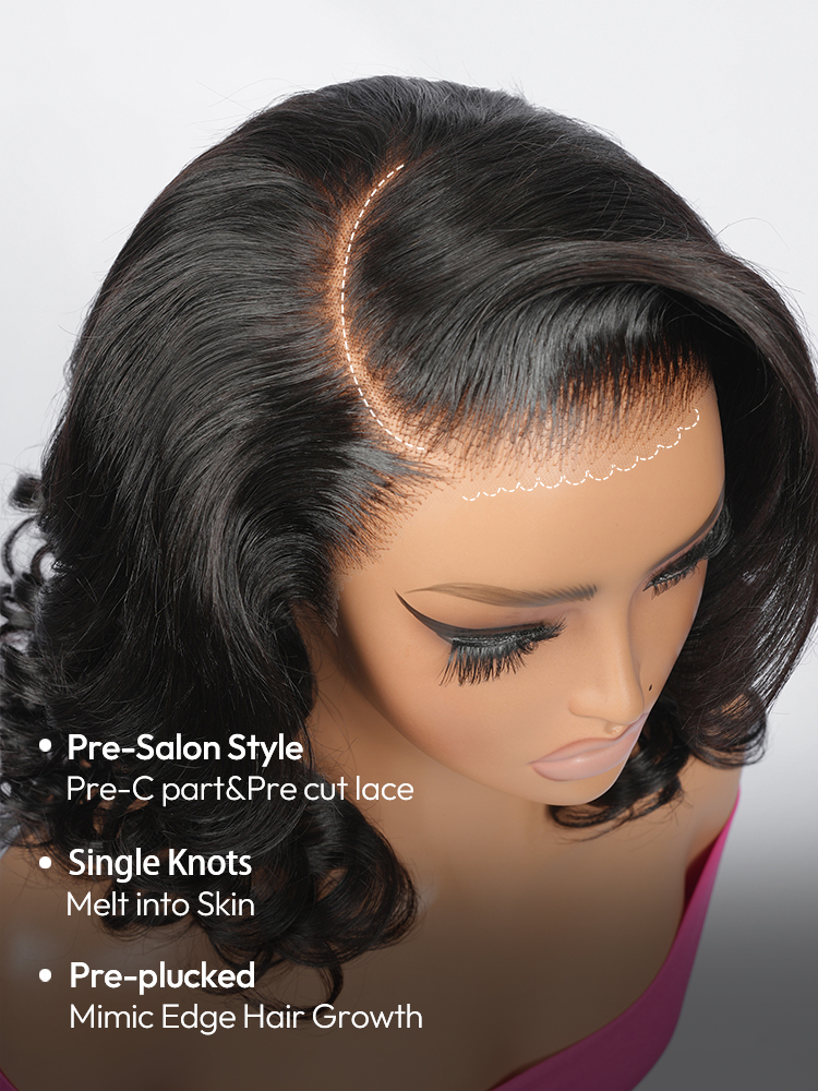 Pre-Salon Style With C Part Wig