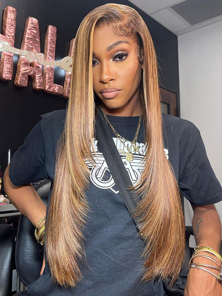 Honey Blonde Balayage Highlights Wig