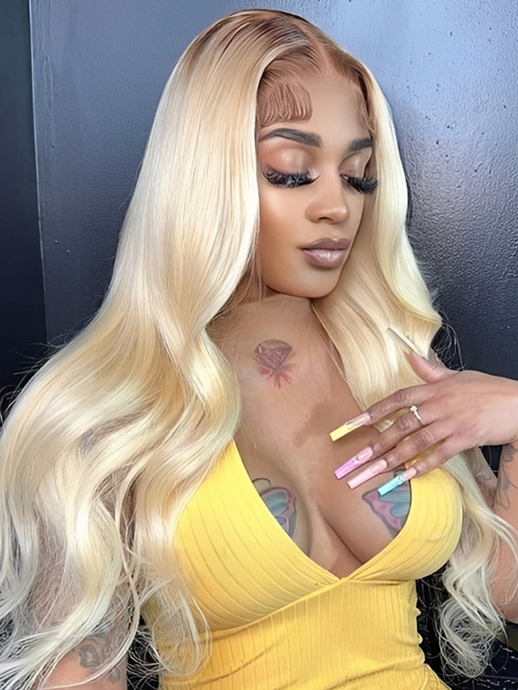 Dark Roots Blonde Wig