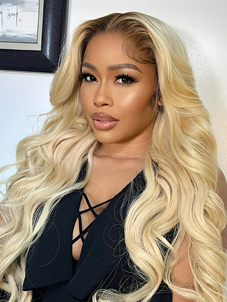 Body Wave 613 Blonde With Dark Roots Wig