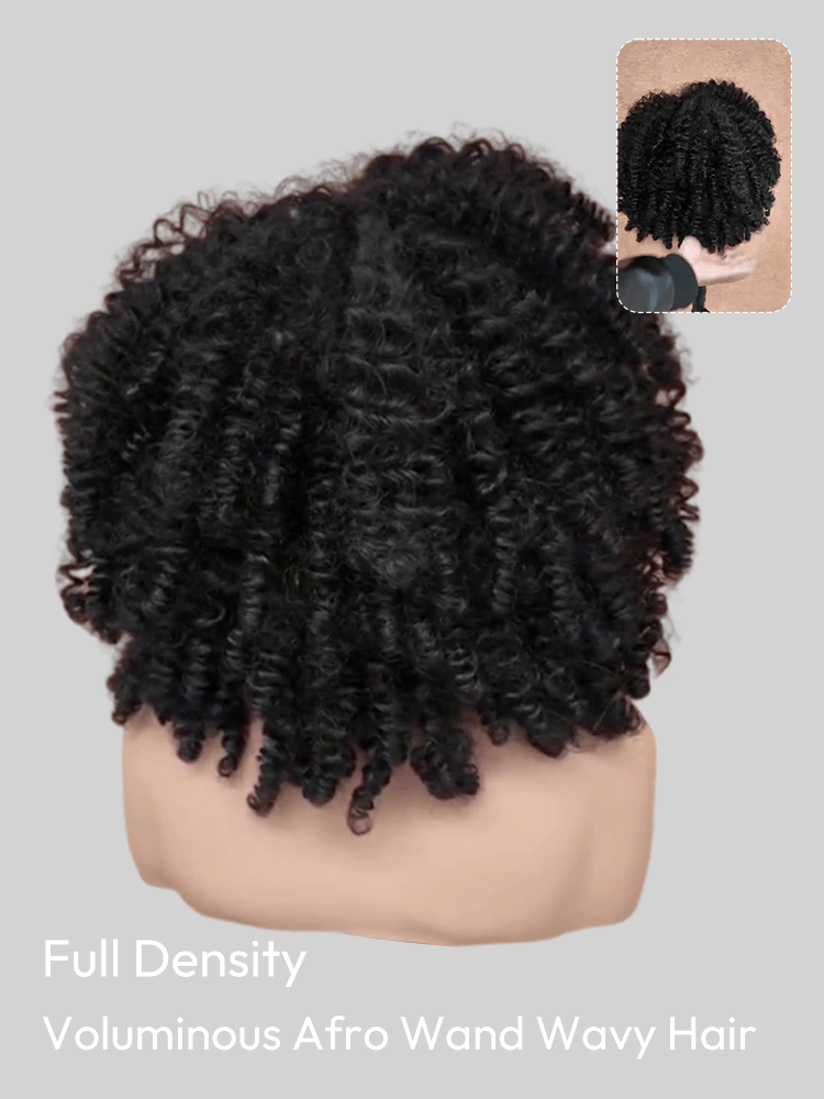 Voluminous Afro Wand Wavy Hair