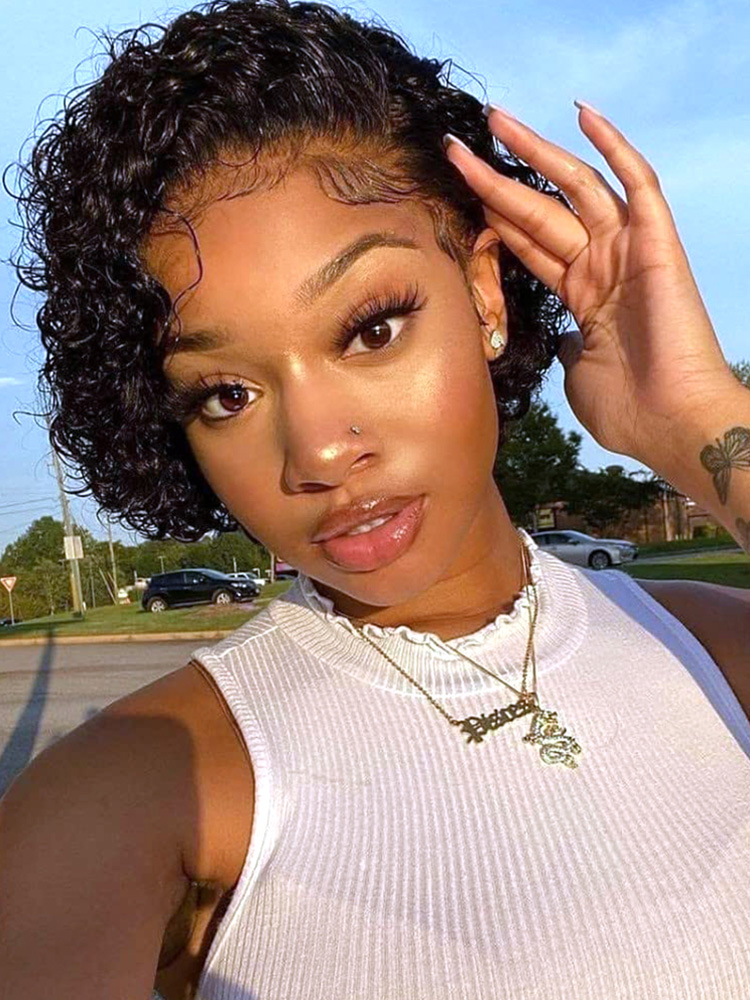 Short Curly Pixie Cut Wig