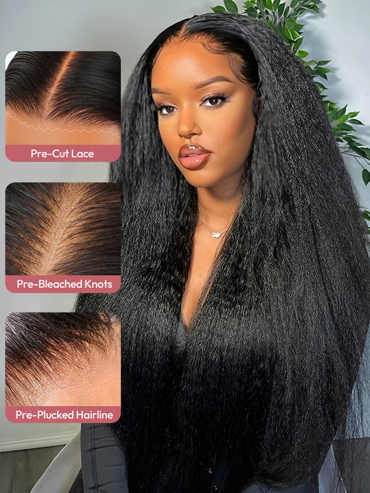 Kinky Straight With Pre-Plucked Hairline