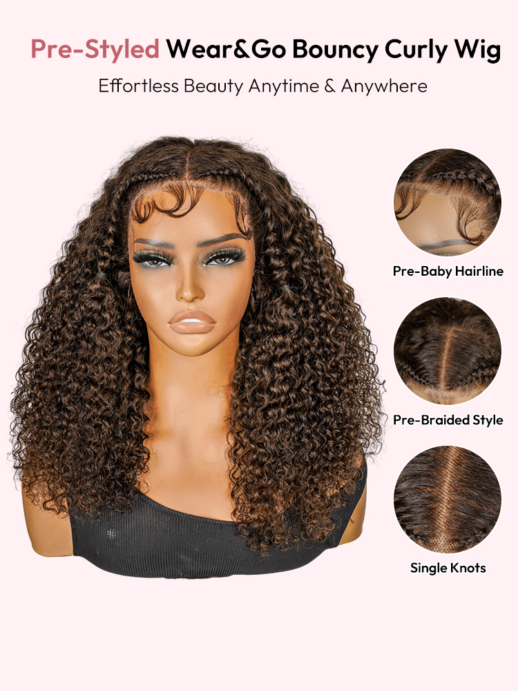 Pre Styled Wear Go Bouncy Curly Wig Pre Styled Wear Go Bouncy Curly Wig
