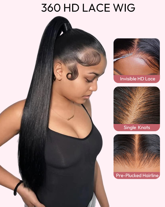 360 Transparent Lace Frontal Wigs