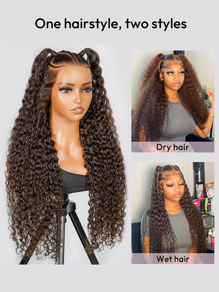 Brown Deep Wave Wig