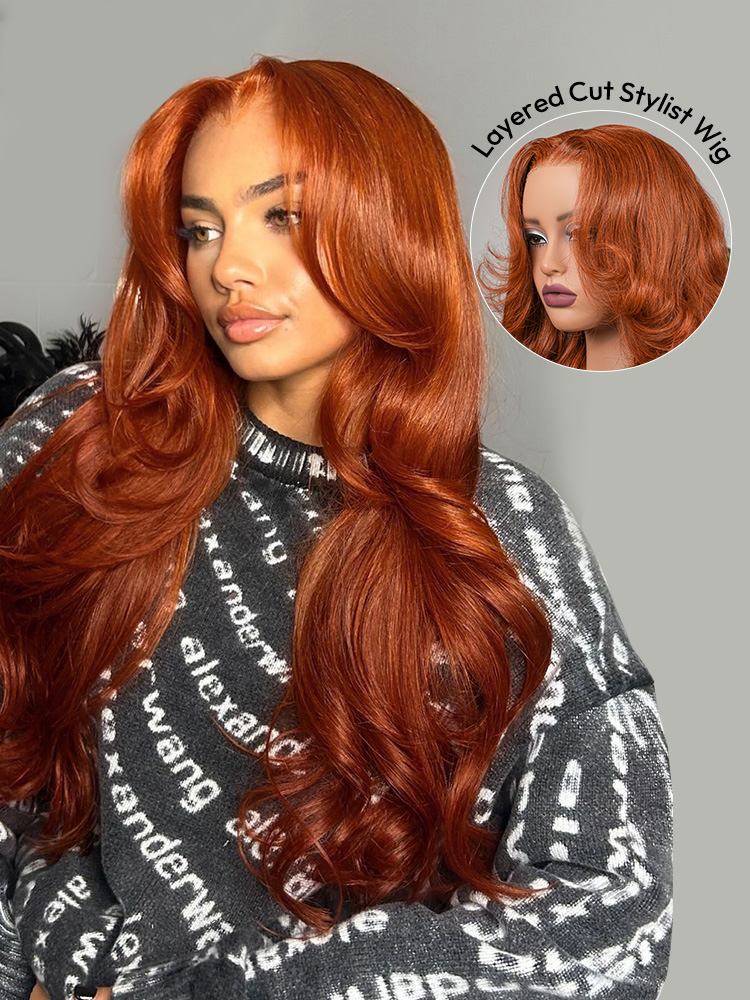 Burnt Orange Ocean Wave Wig Burnt Orange Ocean Wave Wig