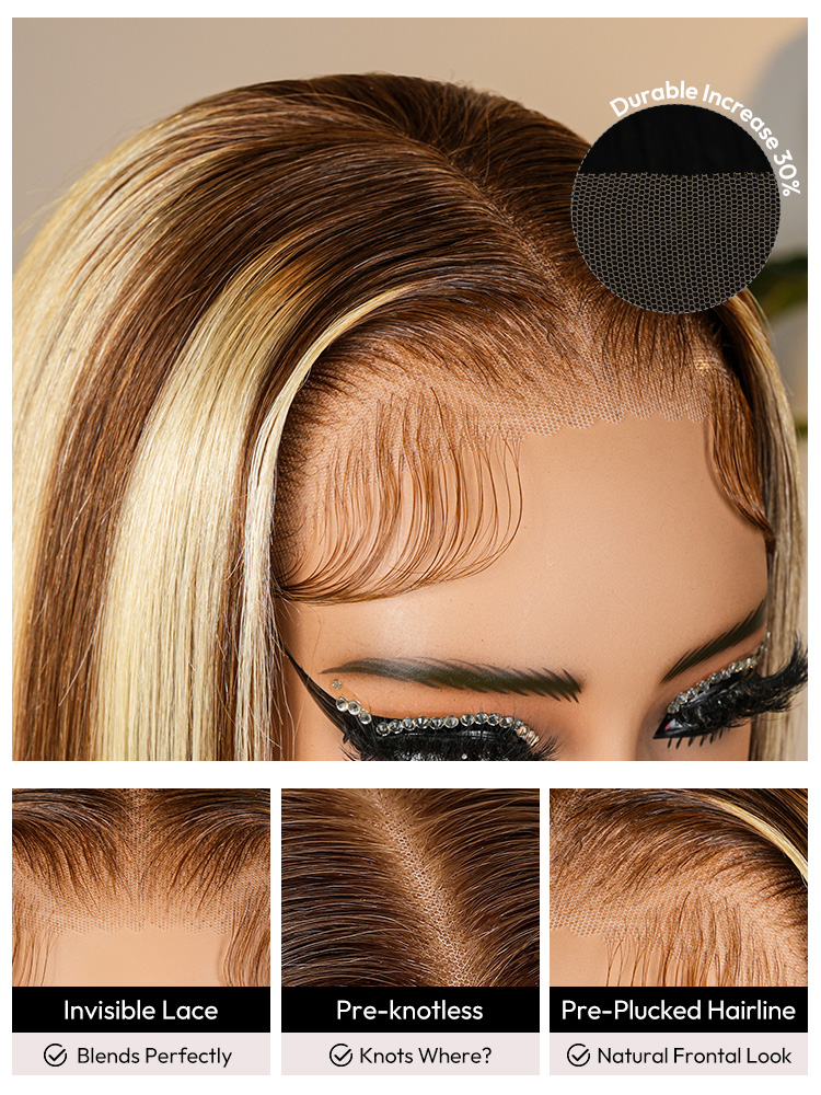 Straight Human Hair Wig With LY Lace