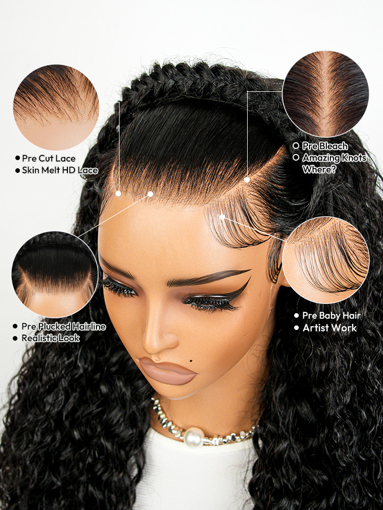 Pre-Braided Human Hair Wig Pre-Braided Human Hair Wig