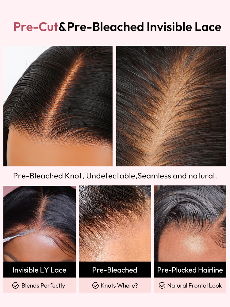 Kinky Straight Invisible Lace Wig
