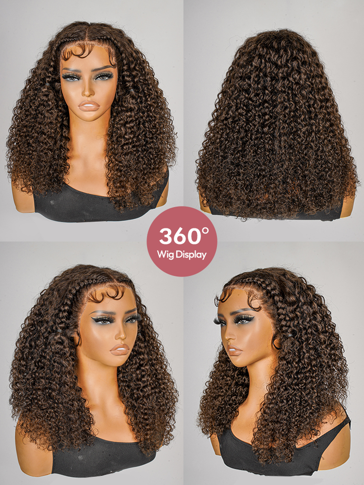 Pre Braided Dark Brown Wig 360° Display Pre Braided Dark Brown Wig 360° Display