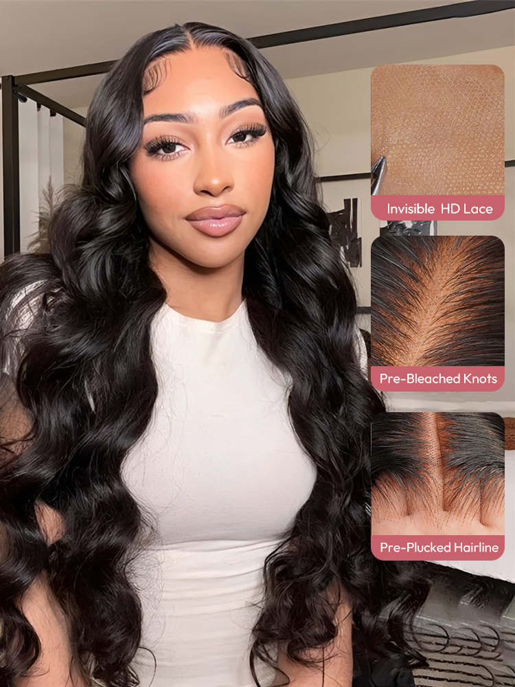 HD Lace Frontal Wig With Bleached Single Knots