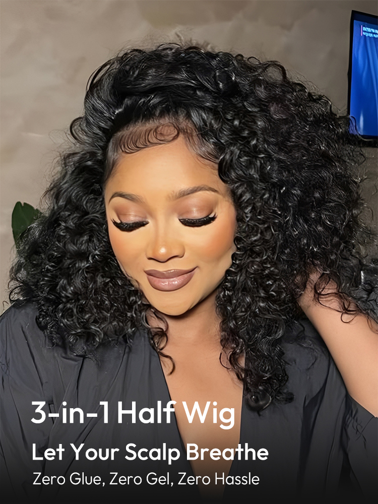 3-im-1 Half Wigs