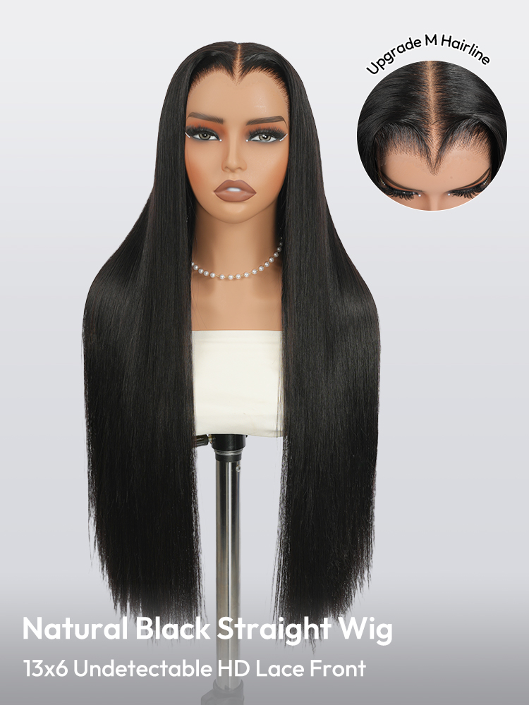 13x6 HD Lace Front Wig With Natural Black Straight