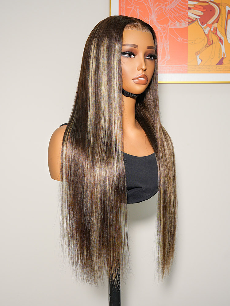 Ly Lace Front Wig With Highlight Customized Color