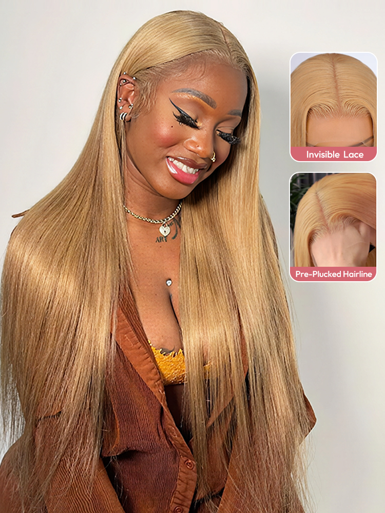 Honey Blonde Straight Wigs