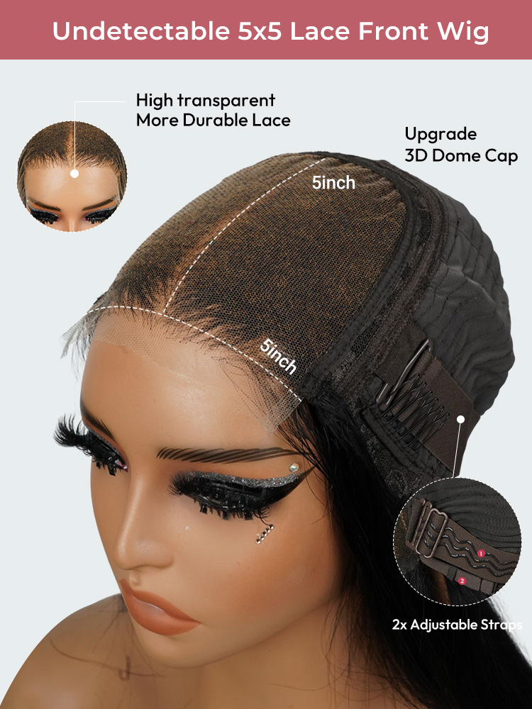 Blonde Highlight Wig With 5x5 Lace