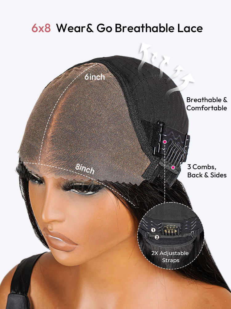 6x8 Parting Max HD Lace Fron Wig