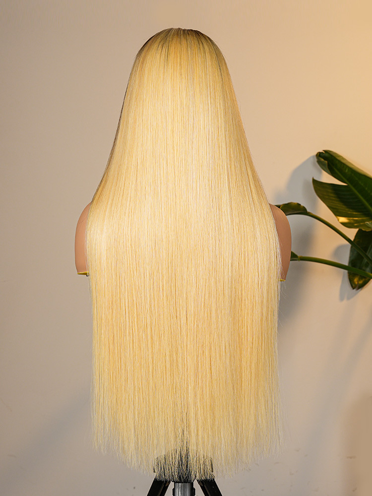 Invisible LY Lace Wig With Blonde Ombre