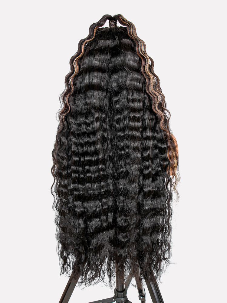 Ready To Go Wig With Crimped Wavy Ready To Go Wig With Crimped Wavy