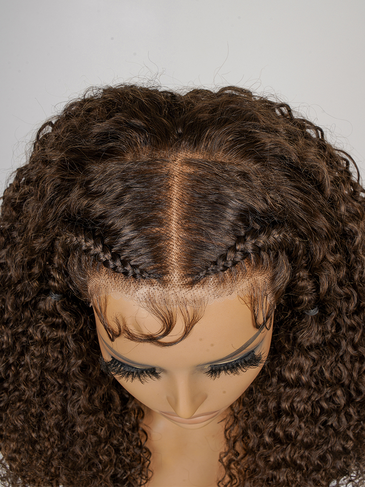 Pre Styled Dark Brown Wig With Curly Pre Styled Dark Brown Wig With Curly