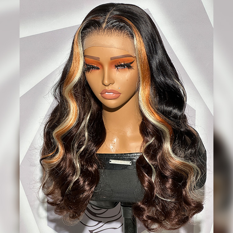 ombre highlight wig