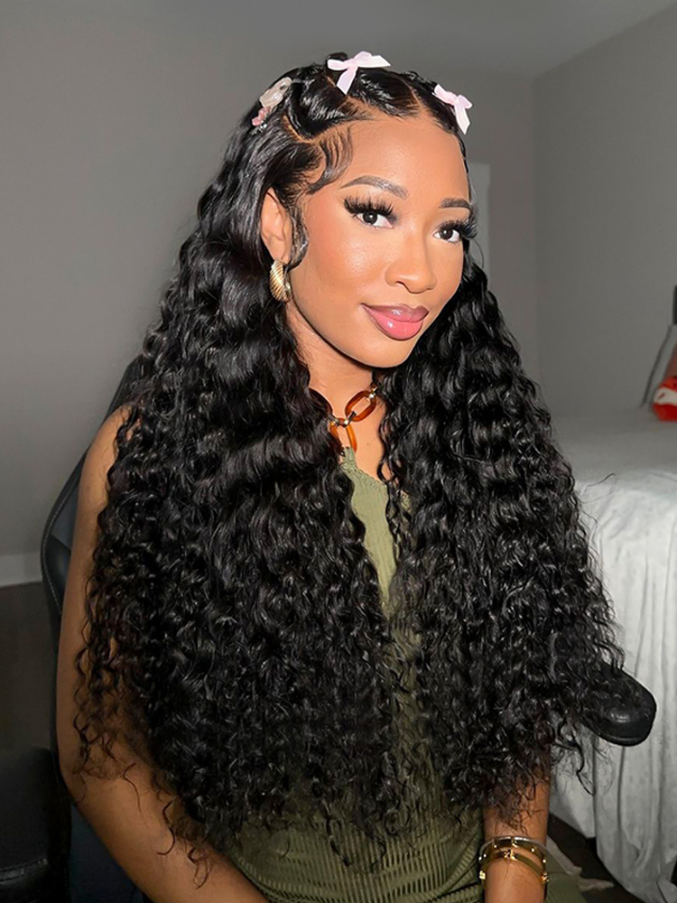 Pre-Braided Stylist Wig Loose Deep Human Hair Wig 13X6 Knotless Super Invisible LY Lace Front Wig