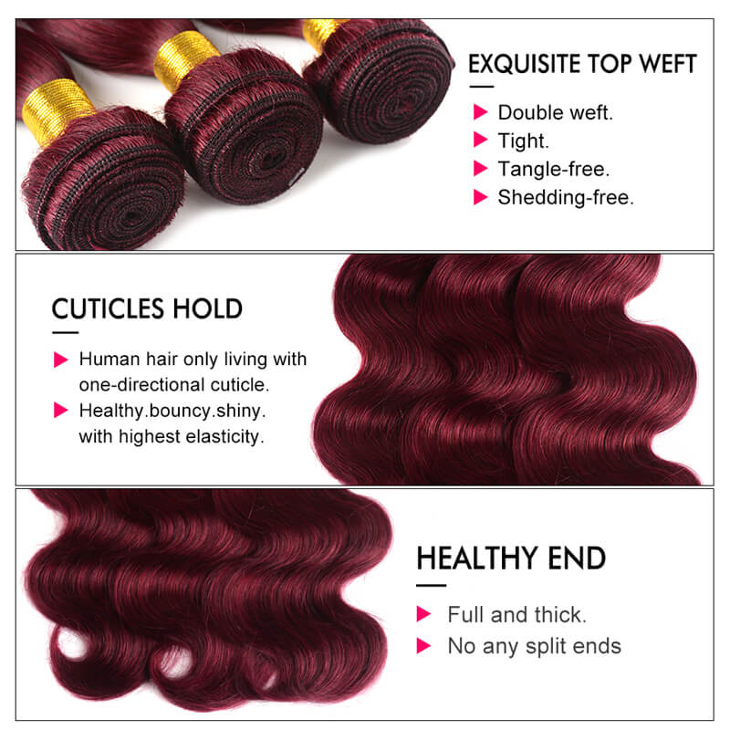 Burgundy Body Wave 