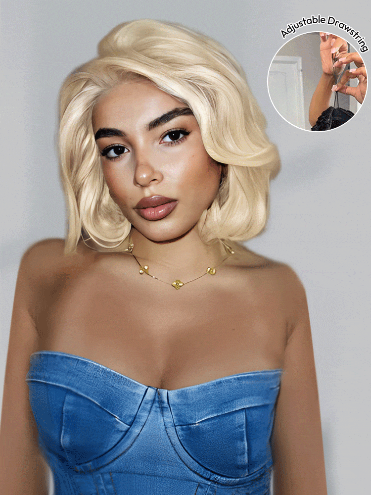 Blonde Short Bob With Body Wave Wigs