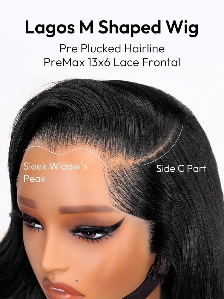 Lagos M Shaped Sdie Part Wig