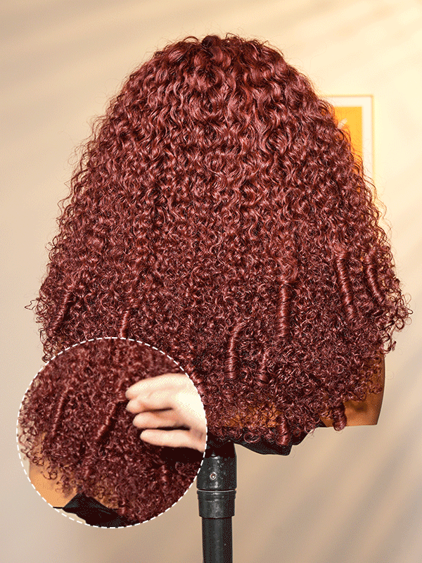 Cherry Cola Red Curly Wigs