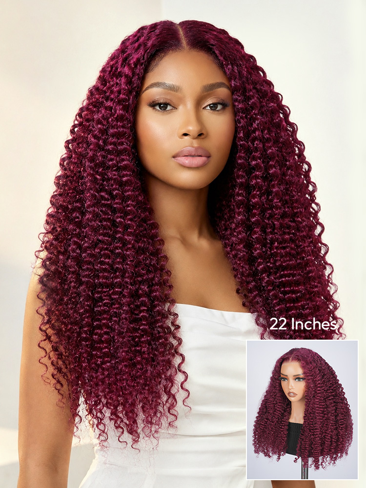 Burgundy Bouncy Pixie Curly Wig