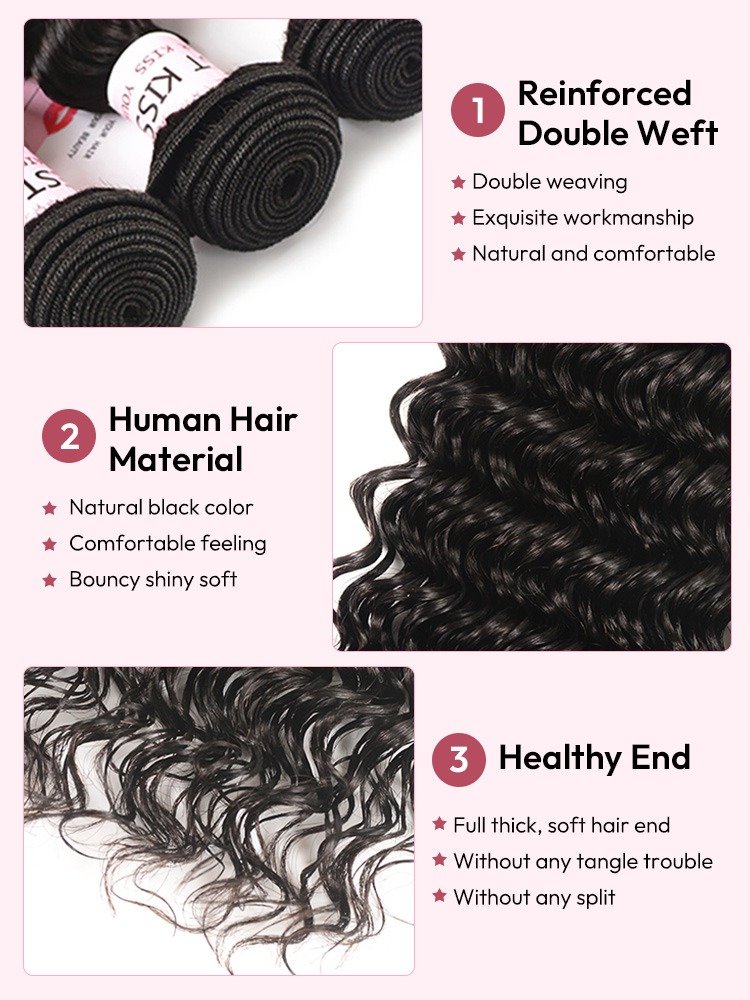Brazilian Deep Wave Lace Frontals Bundles
