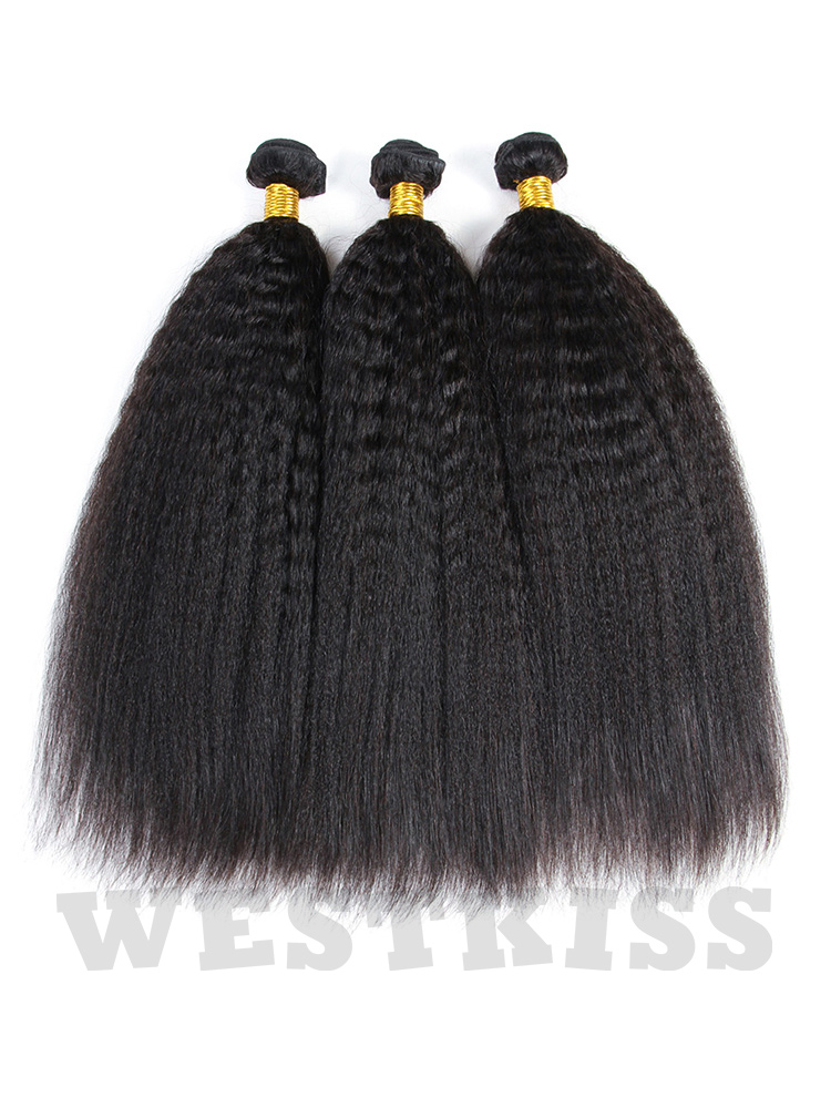 Kinky Straight Hair Closure Bundles