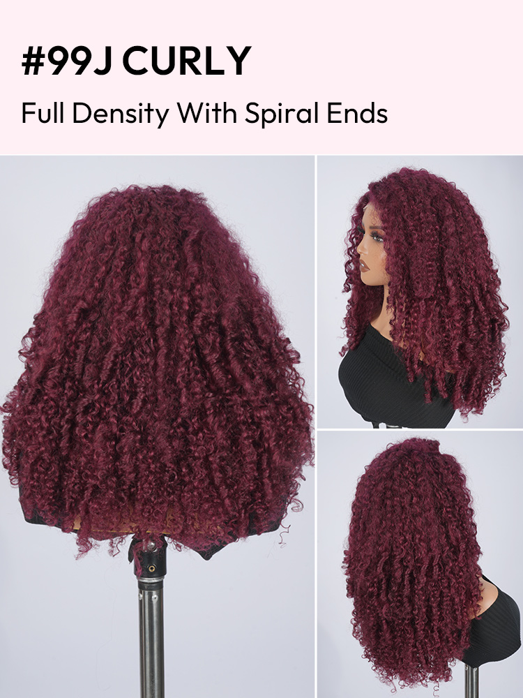 Full Density Curly With Spiral Ends