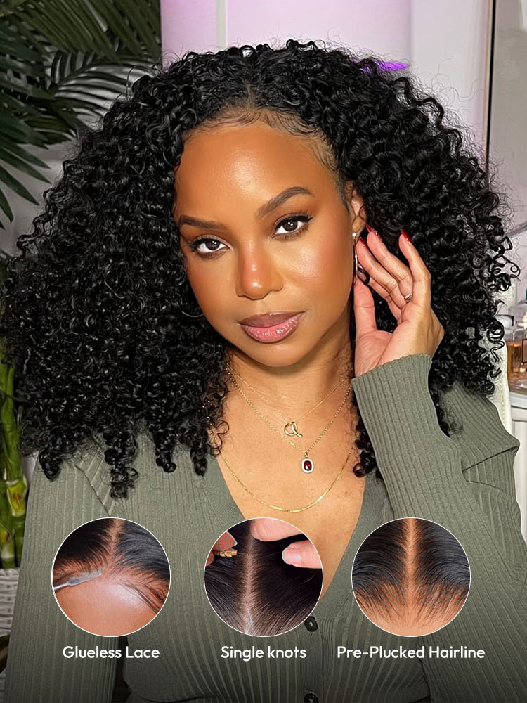 Black Kinky Curly Wigs