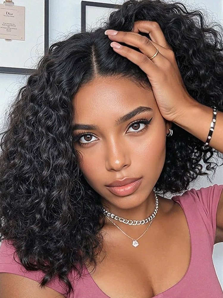 Water Wave Lace Frontal Bob Wig