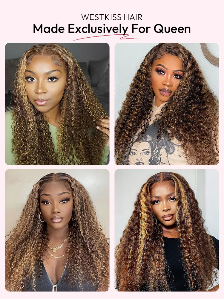 Curly Hair Highlight Wigs