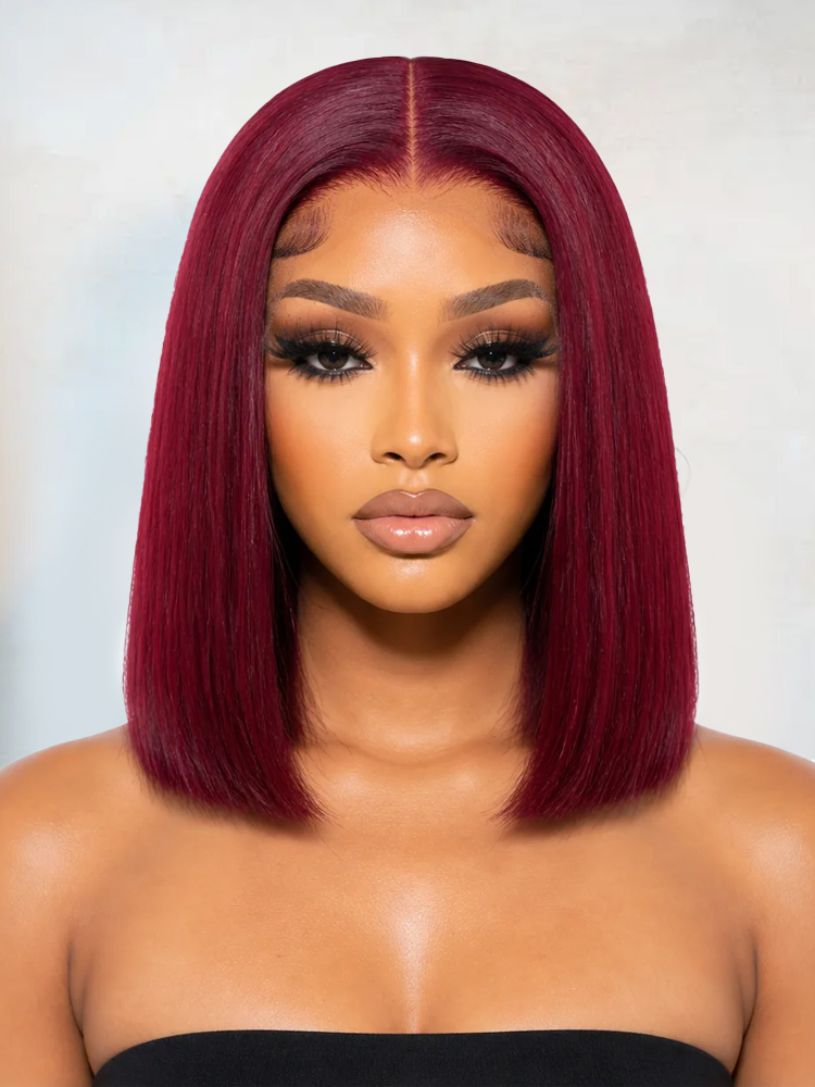 Burgundy Silky Straight Wig