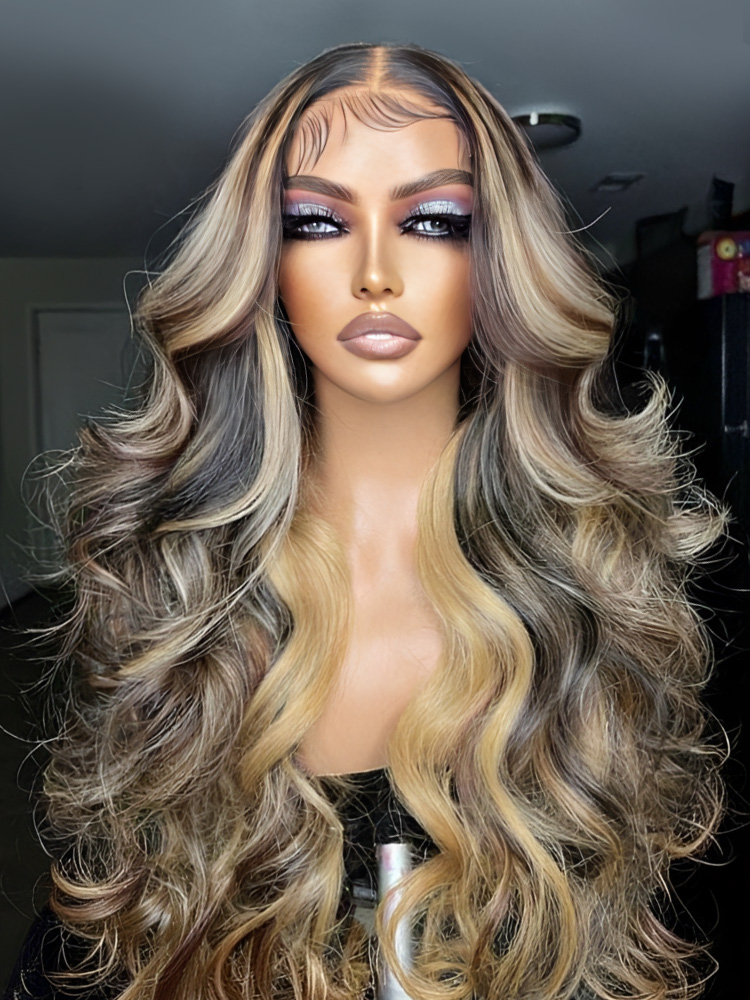 Brown And Blonde Highlights Wig