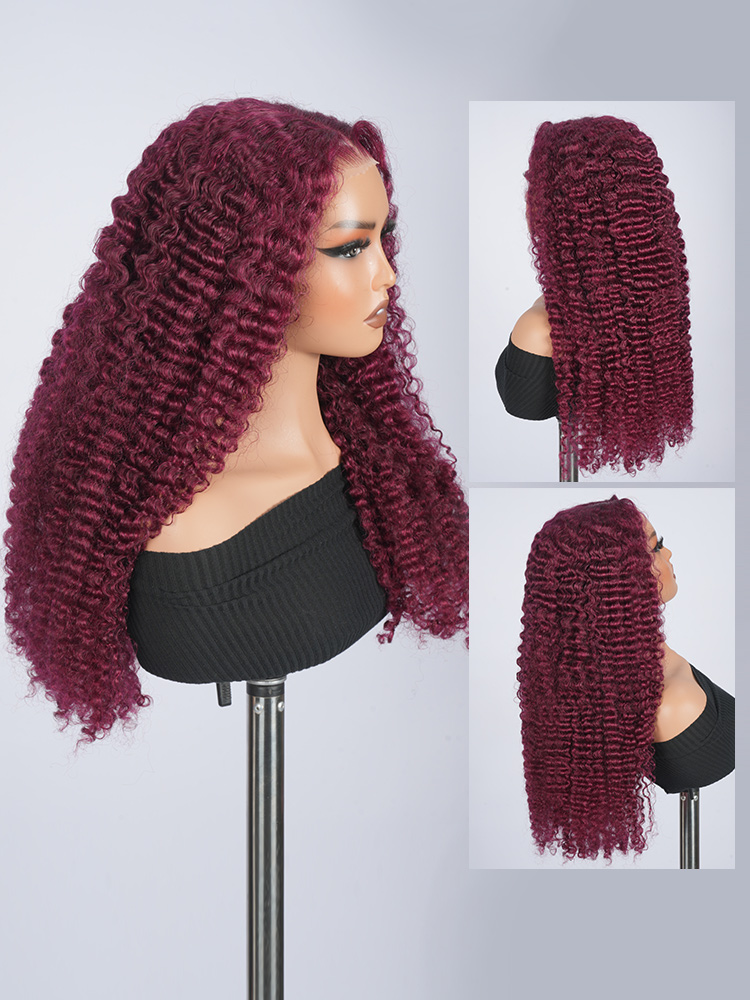 Burgundy Pixie Curly Wig