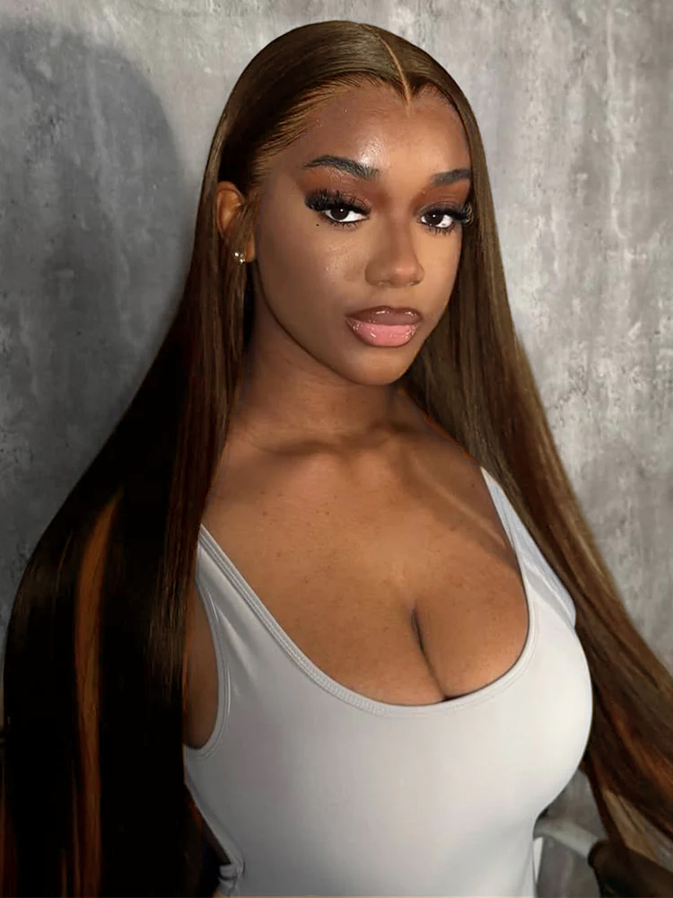 Dark Brown Wig With M Shaped Hairline