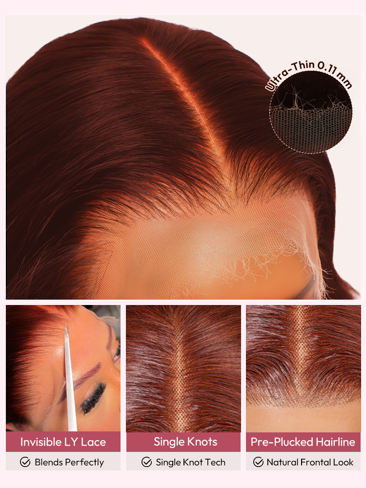 Reddish Brown Hair Wig With LY Lace
