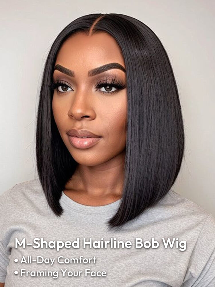 M-Shaped Hairline Bob Wig